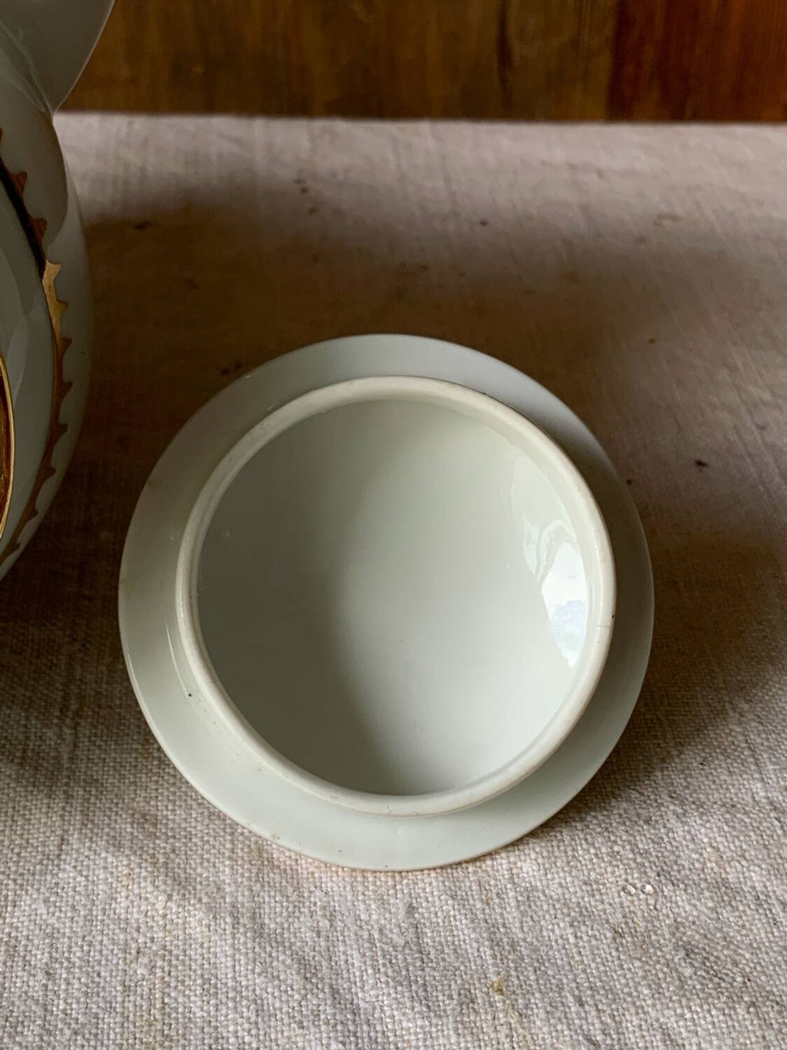 Antique porcelain jug with Limoges enamel