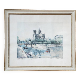 Lithographic painting DE LA CITE', 1970-1980