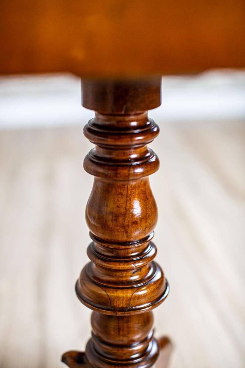 Antique Louis Philippe Sewing Table with Inlaid Top, 1860