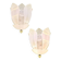 Contemporary Venetian Sanded Murano Glass Floreal Wall Sconces-Set of Two