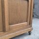 Art Deco display case in blond oak