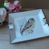 Empty Ceramic Pocket Storage Cup Hand Painted Owl Bird Decor