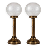 Pair of brass candlesticks DHR system Den Haan 1920
