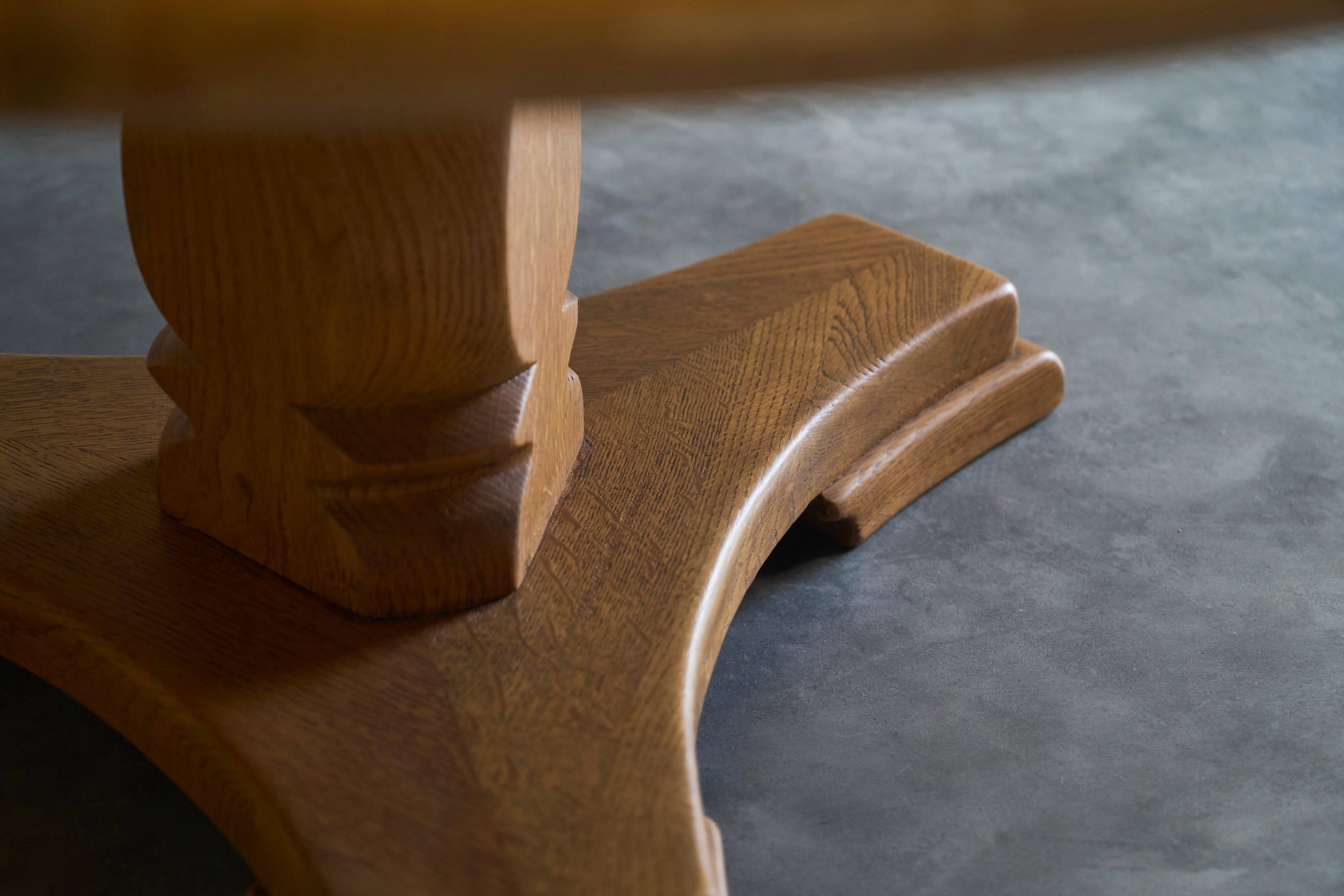 'Siegfried' coffee table by Abraham Sprij, solid oak, 1960s.