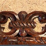 19th century mirror in carved and openwork chestnut