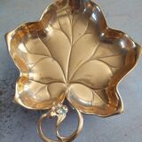 Art nouveau vine leaf cup in gilded metal manufacture wmf