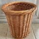 Vintage rattan paper basket
