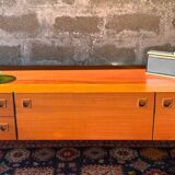 Scandinavian low sideboard in teak, 1960s/70s