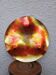 Contemporary decorative glass plate signed Cesart Italy 1980 glazed