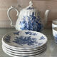 Vintage blue tea/coffee service Bountiful Design by Myott