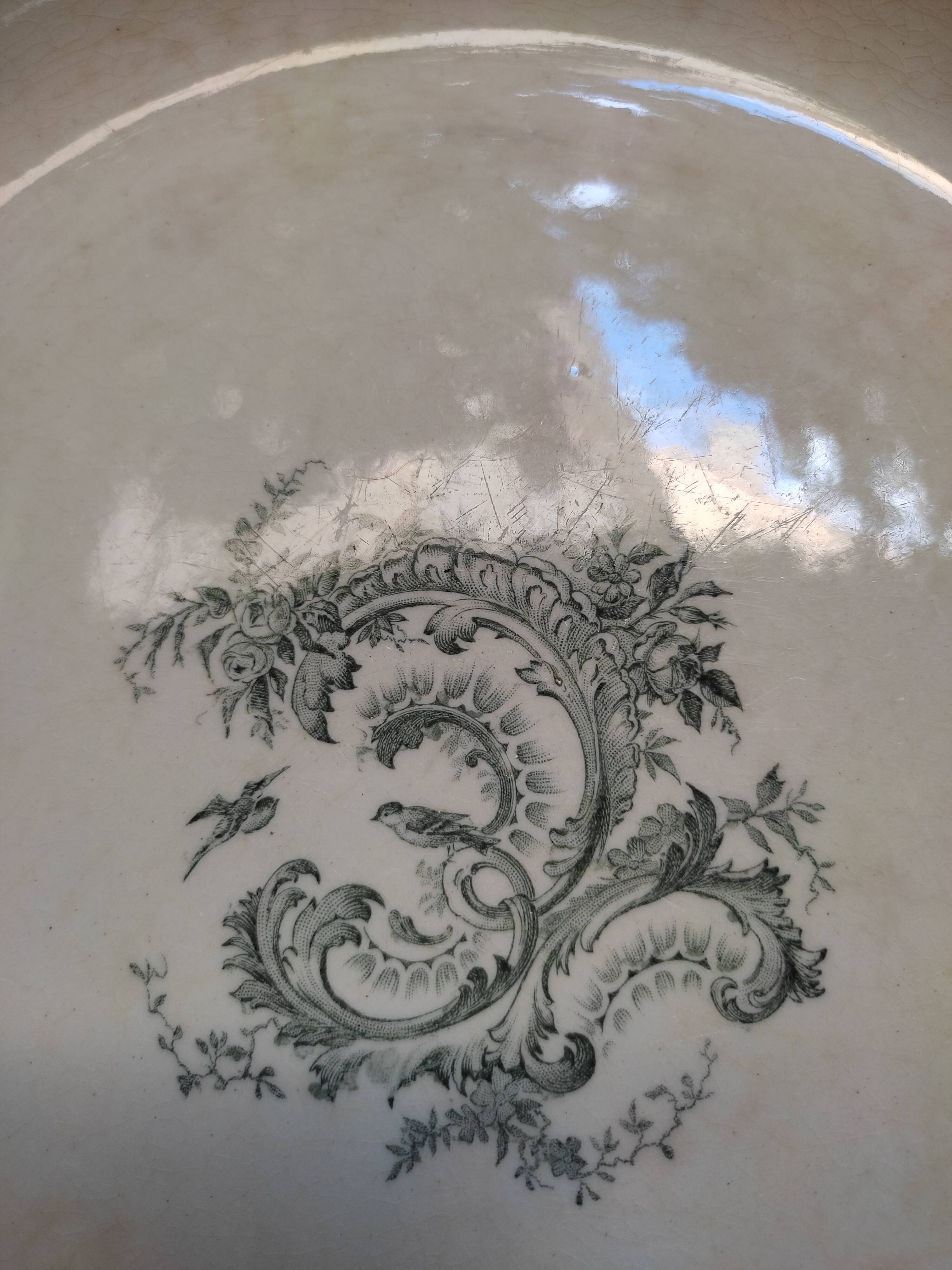 Hollow earthenware dish by Gien