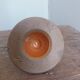 Anthropomorphic sandstone egg cup signed GL