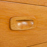 Preben Sorensen Danish oak wall unit by PS System, Randers, 1970s