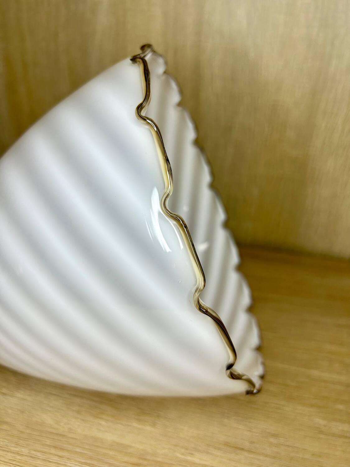Lampe Suspension Murano Verre Blanc Et Caramel