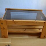 Wood and glass coffee table
