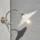 Wall lamp in opaline chrome scrolls Art Deco