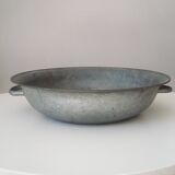 Old hammered zinc bowl