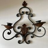 Bougeoir mural en fer forgé, 1940