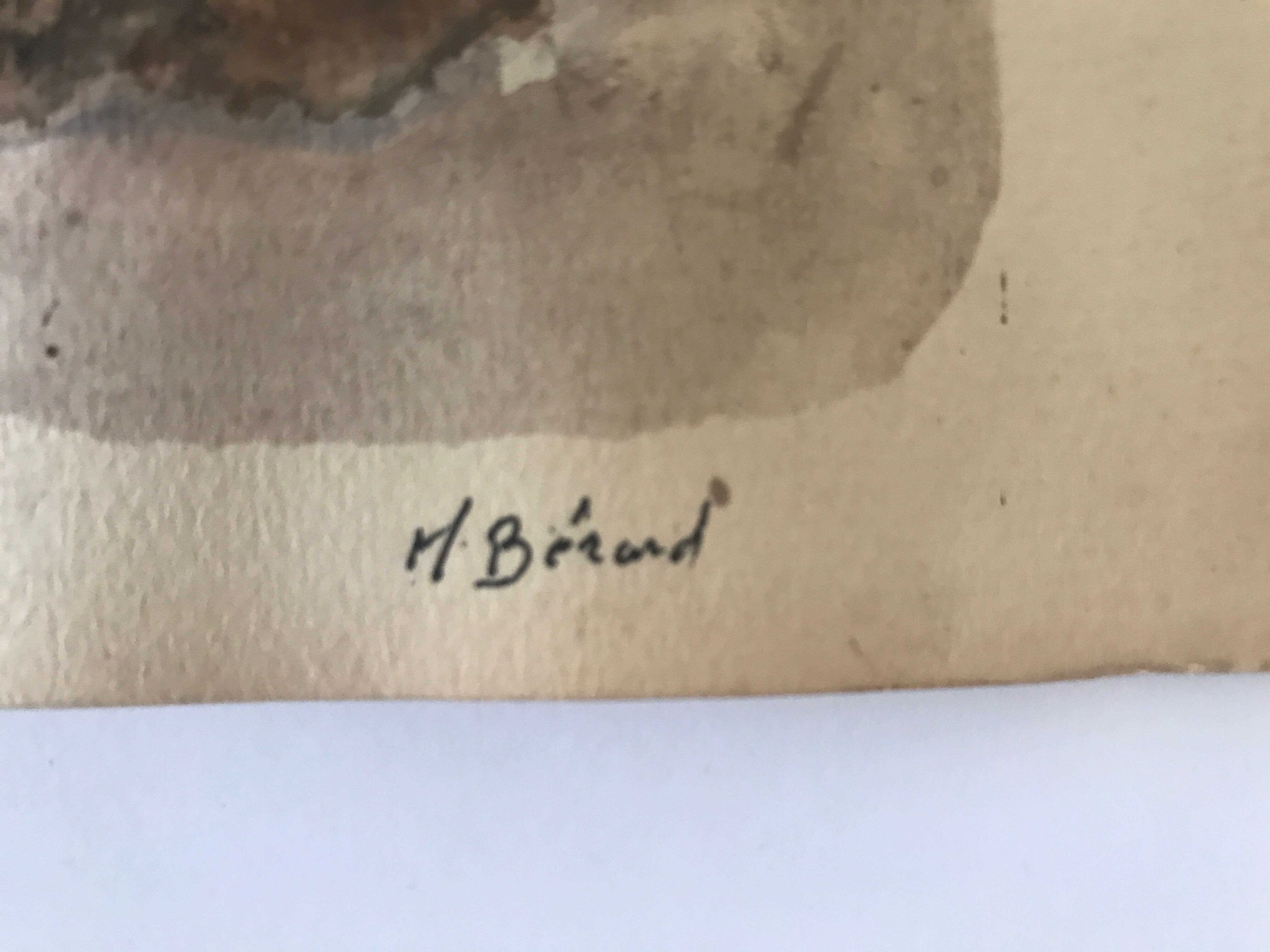 Watercolour on paper signed by Michel BÉRARD (1933-2020) Abstraction, c 1965