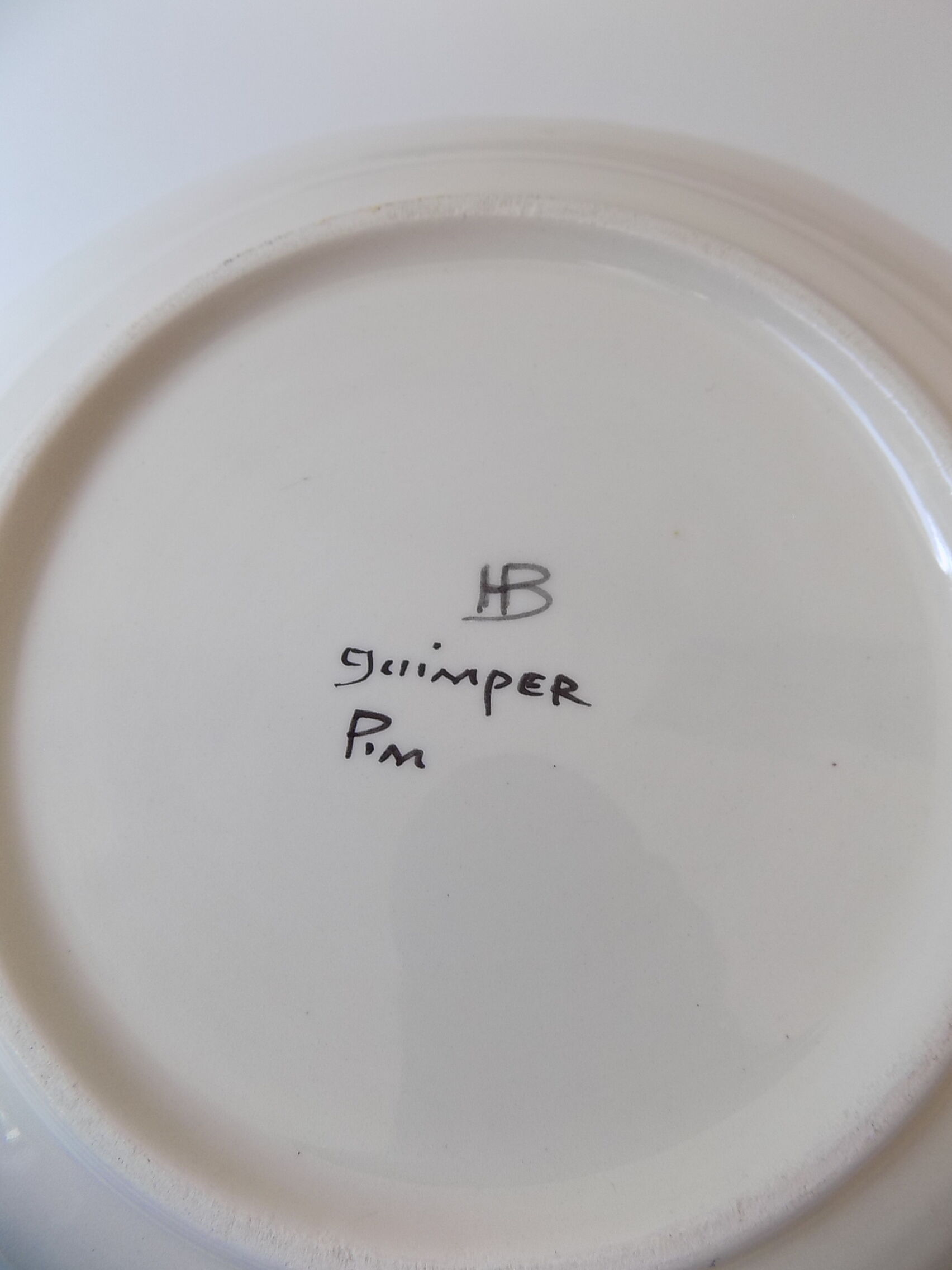 3 signed HB floral hollow plates