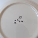 3 signed HB floral hollow plates