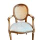 Louis XVI style medallion armchair with caning, 20th century.