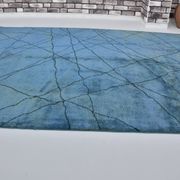Turqouise Vintage Handmade Hemp Rug sku 3001
