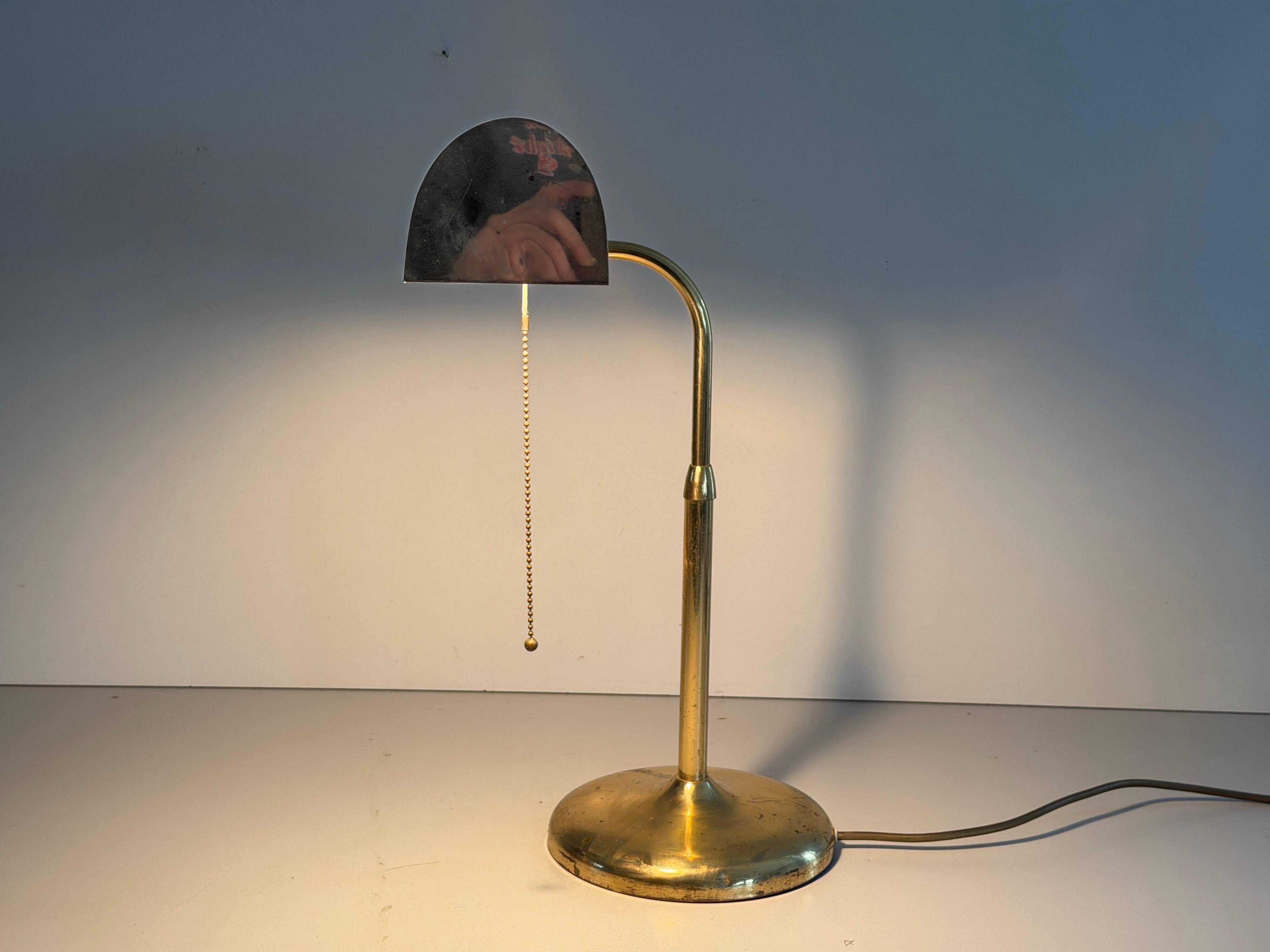Brass table lamp by Florian Schulz, 1960s, Germany.