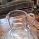 Engraved glass jug with floral decoration – 75 cl – mid 20th century