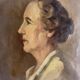 Portrait of a woman in profile from the 19th century