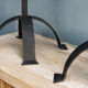 Pair of brutalist wrought iron candlesticks