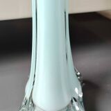 Soliflore vase in floral shape/Arum Flower. In opaline/blown glass. High 34 cm