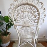 Peacok rattan armchair
