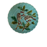 Assiette oiseau barbotine