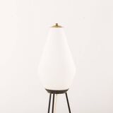 Italian mid-century floor lamp with a newspaper rack in Stilnovo style, 1960s