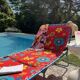Bain de soleil à fleurs
