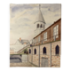 Notre-Dame de l'Espérance, aquarelle vintage signée