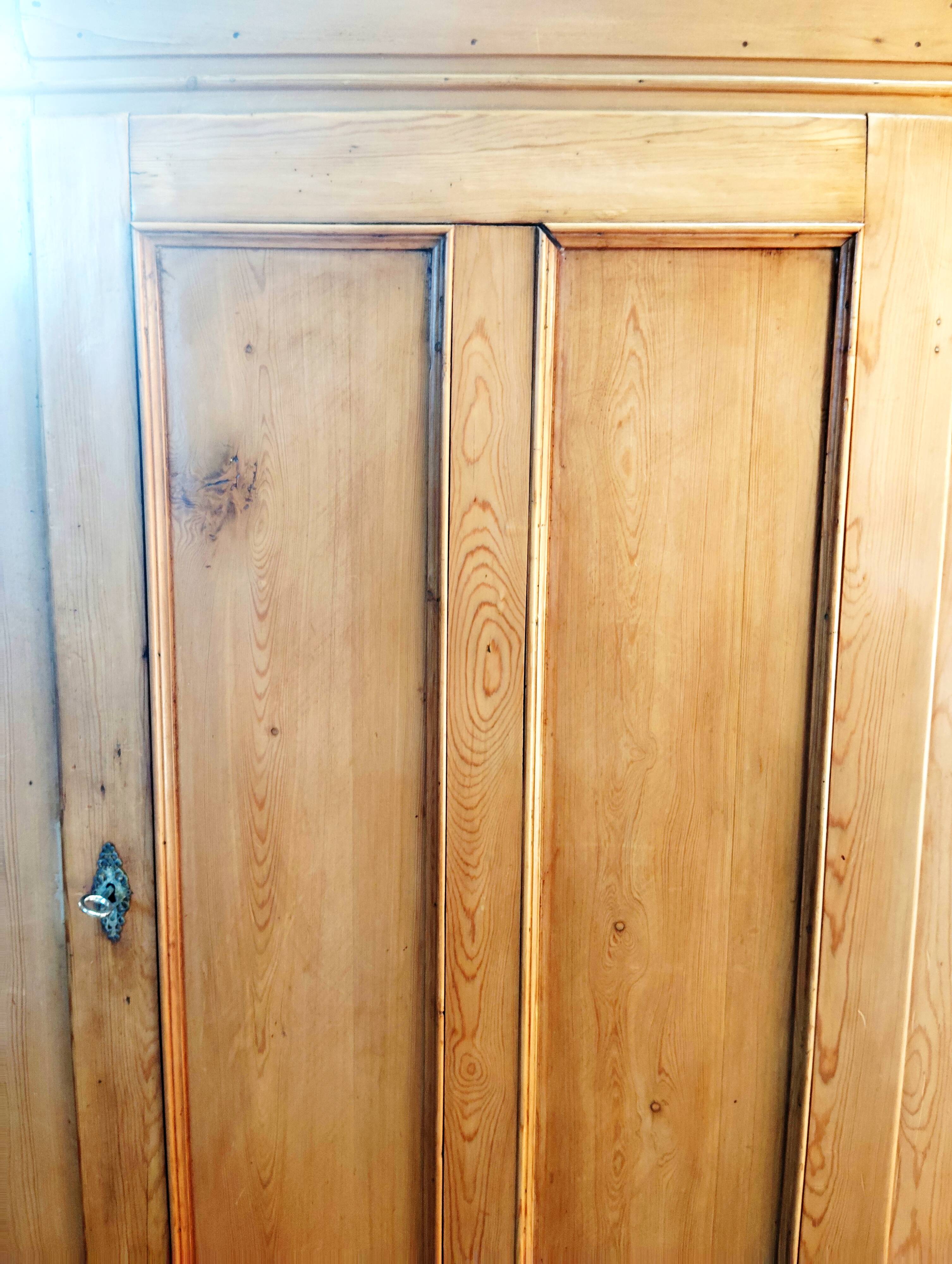 English bonnet chest in old pine