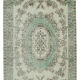 Turkish hand-knotted antique 1980s beige rug 177 cm x 280 cm