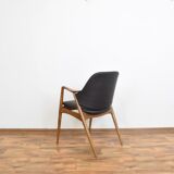 Swedish Leather Office Chairs by Alf Svensson for Dux, Set of 2
