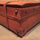 Thick leather suitcase