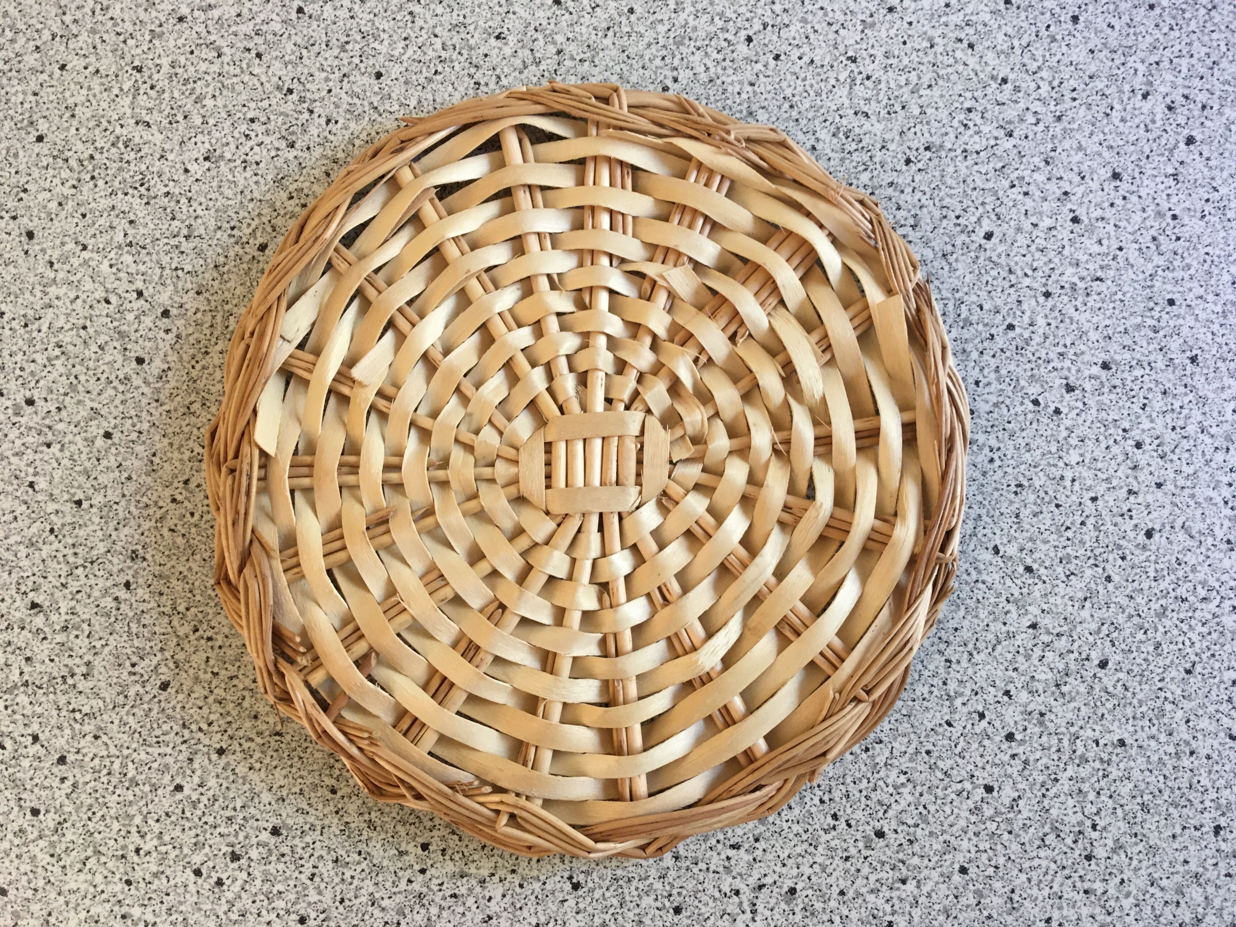Cheese platter or vintage wicker cake dish