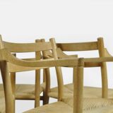 Set of six Danish oak diningchairs , CH46, by Hans J. wegner for Carl Hansen & Son, 1970s