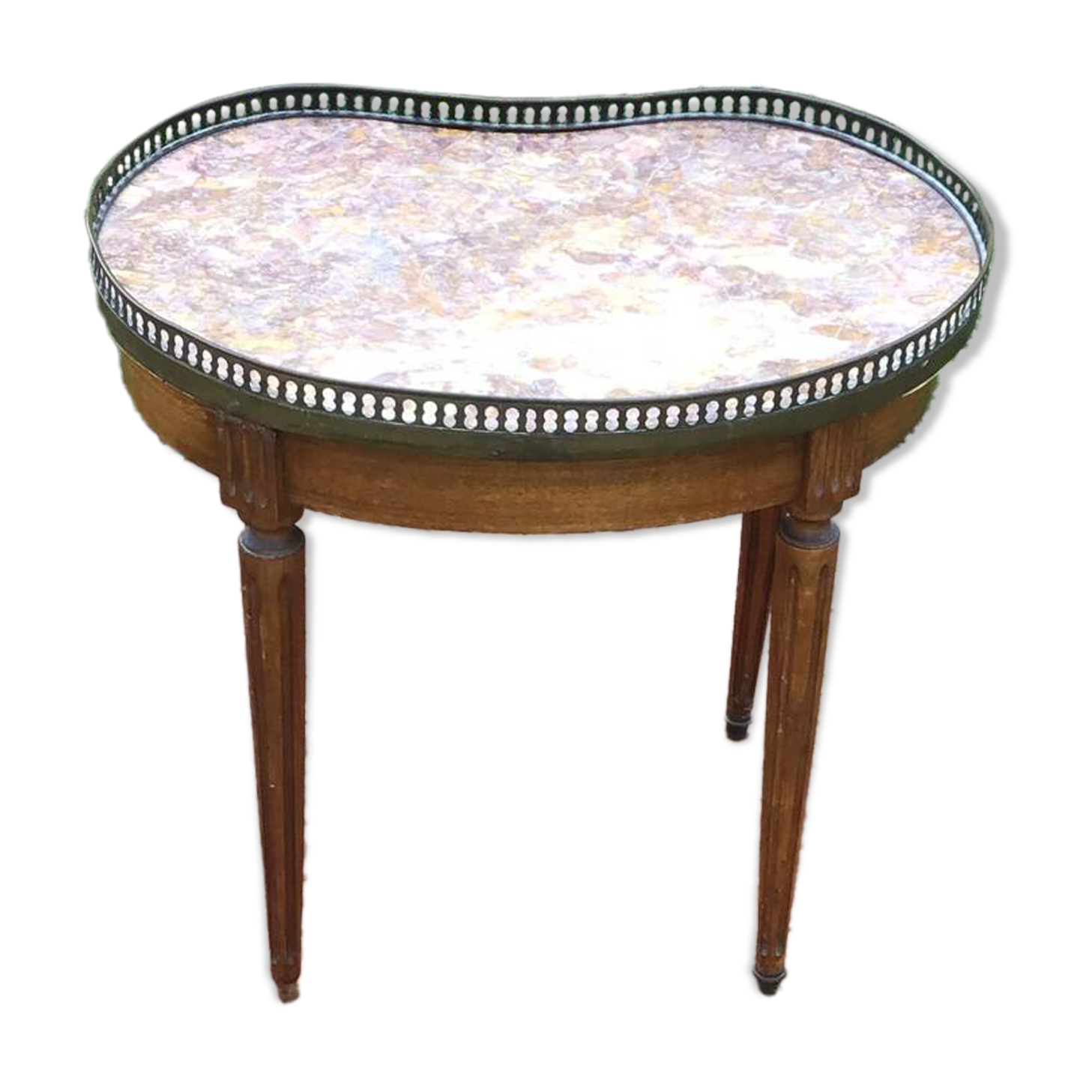 Bedside table with marble