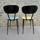 Pair of formica chairs with black tapered legs, 60s
