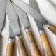 6 Vintage Horn Knives Silver Steel Blade LEPINE A LYON France 19th Century