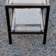 Side table end of sofa Pierre Vandel in metal and glass tops