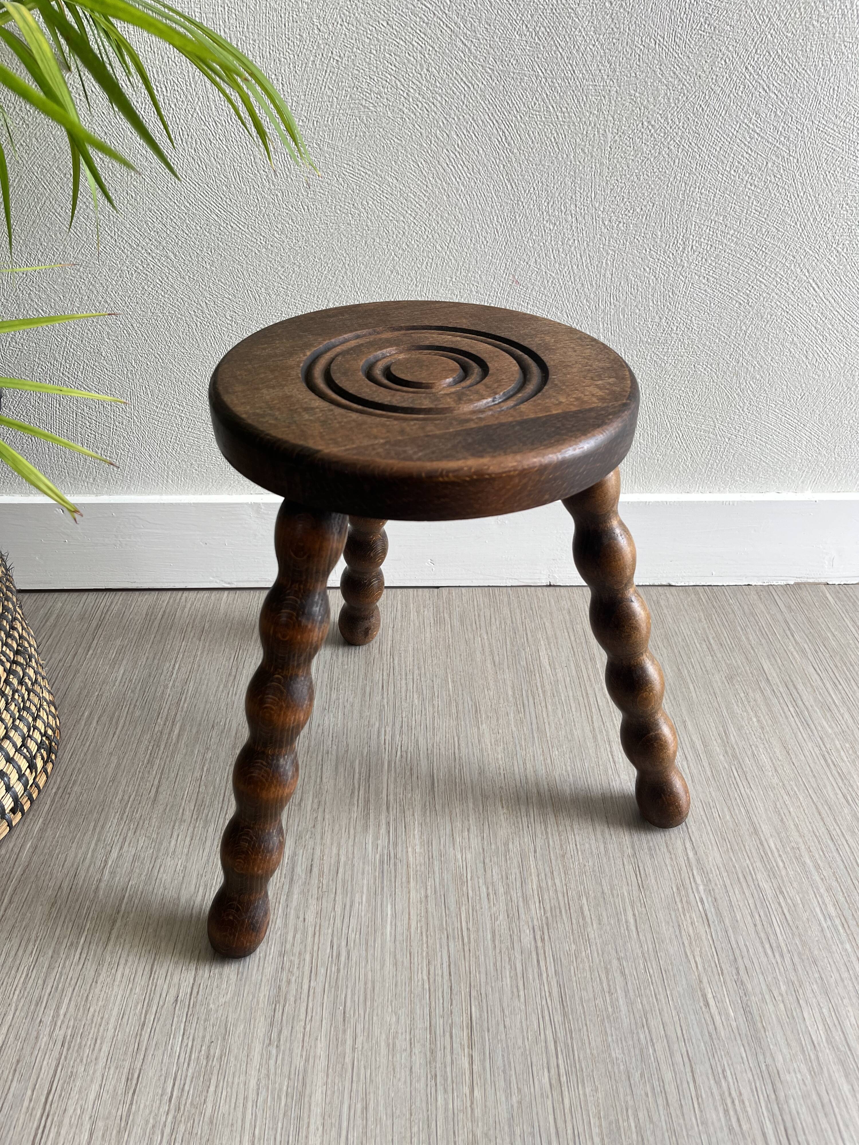 Wooden tripod stool