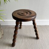 Tabouret tripode bois