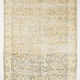 5x8 beige yellow tones turkish rug 247x152cm